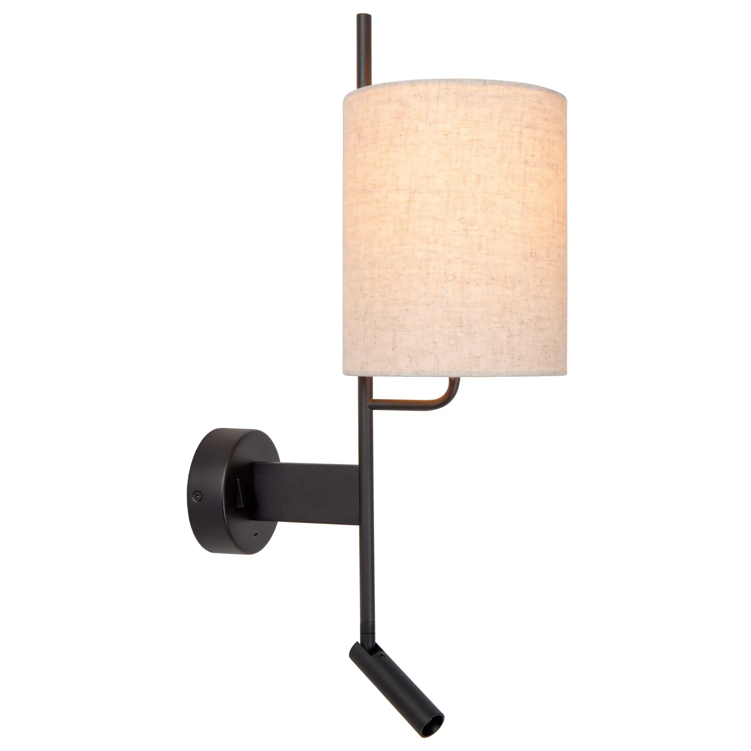 MAGIC - Wandlamp - 1xE27 - Met USB oplaadpunt - Zwart*Lucide Clearance