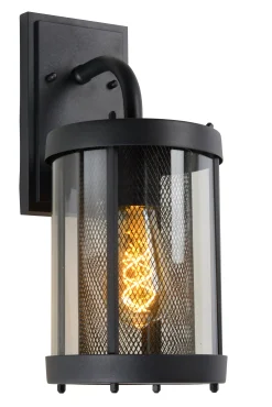 MAKKUM - Wandlamp Binnen/Buiten - 1xE27 - IP23 - Zwart*Lucide Shop