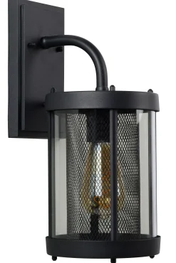 MAKKUM - Wandlamp Binnen/Buiten - 1xE27 - IP23 - Zwart*Lucide Shop