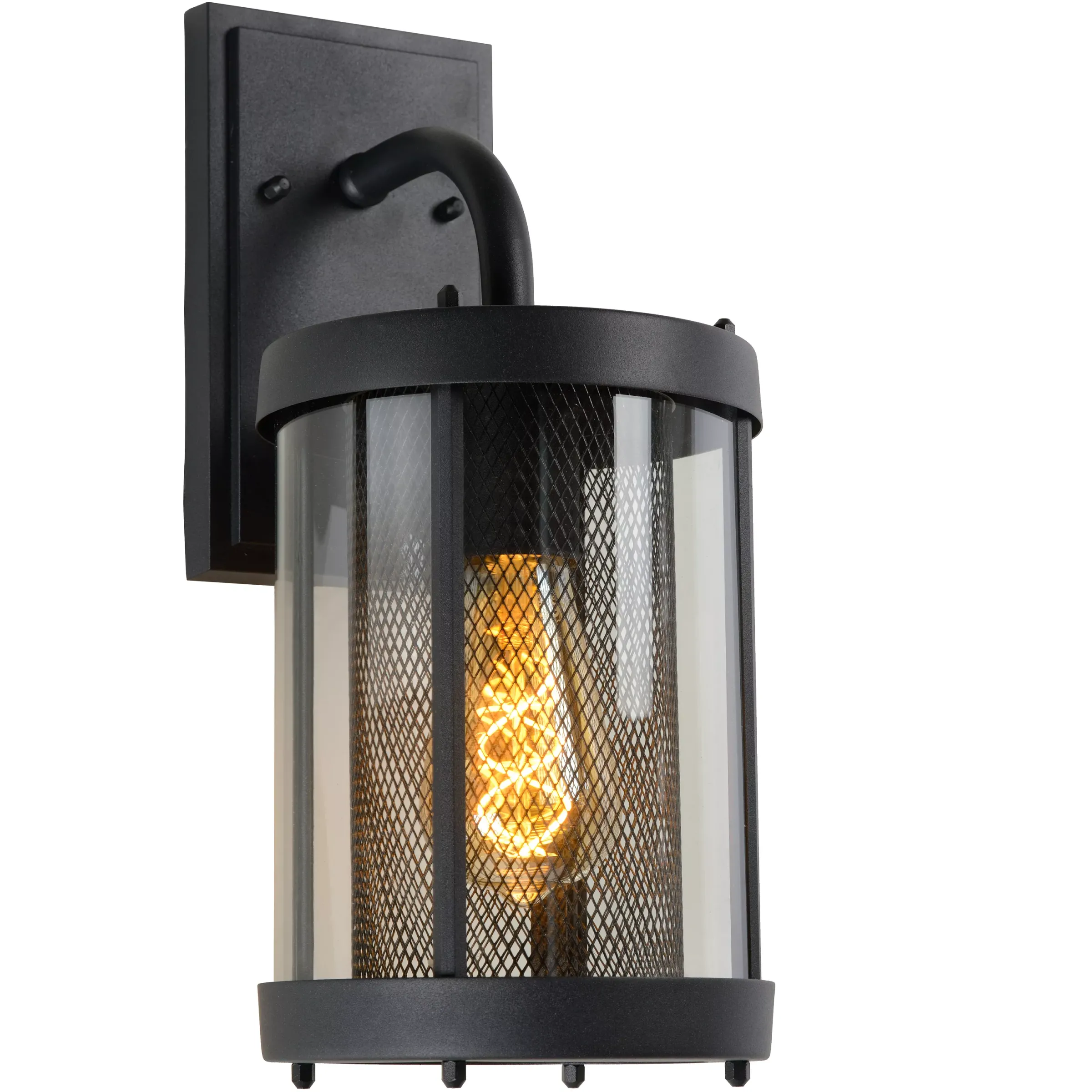 MAKKUM - Wandlamp Binnen/Buiten - 1xE27 - IP23 - Zwart*Lucide Shop