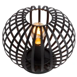 MANUELA - Tafellamp - Ø 25 cm - 1xE27 - Zwart*Lucide Hot