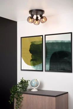 MAREN - Plafondspot - Ø 37 cm - 3xE14 - Zwart*Lucide Discount