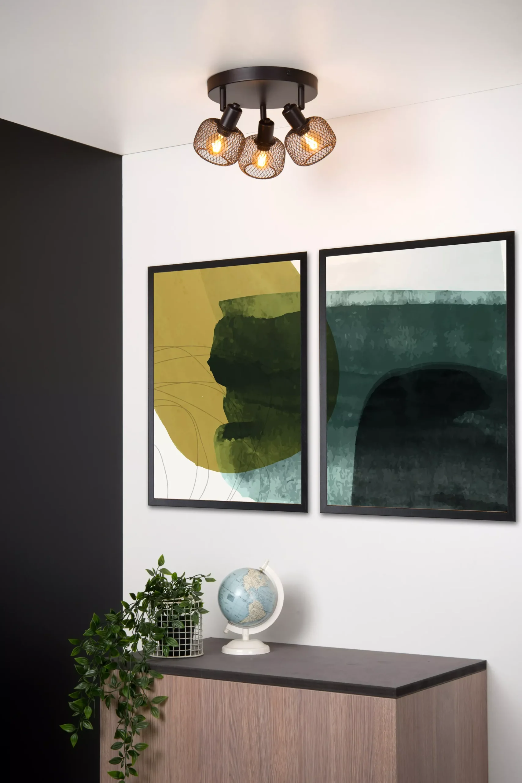 MAREN - Plafondspot - Ø 37 cm - 3xE14 - Zwart*Lucide Discount