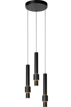 MARGARY - Hanglamp - Ø 28 cm - LED Dimb. - 3x4W 2700K - Zwart*Lucide Outlet