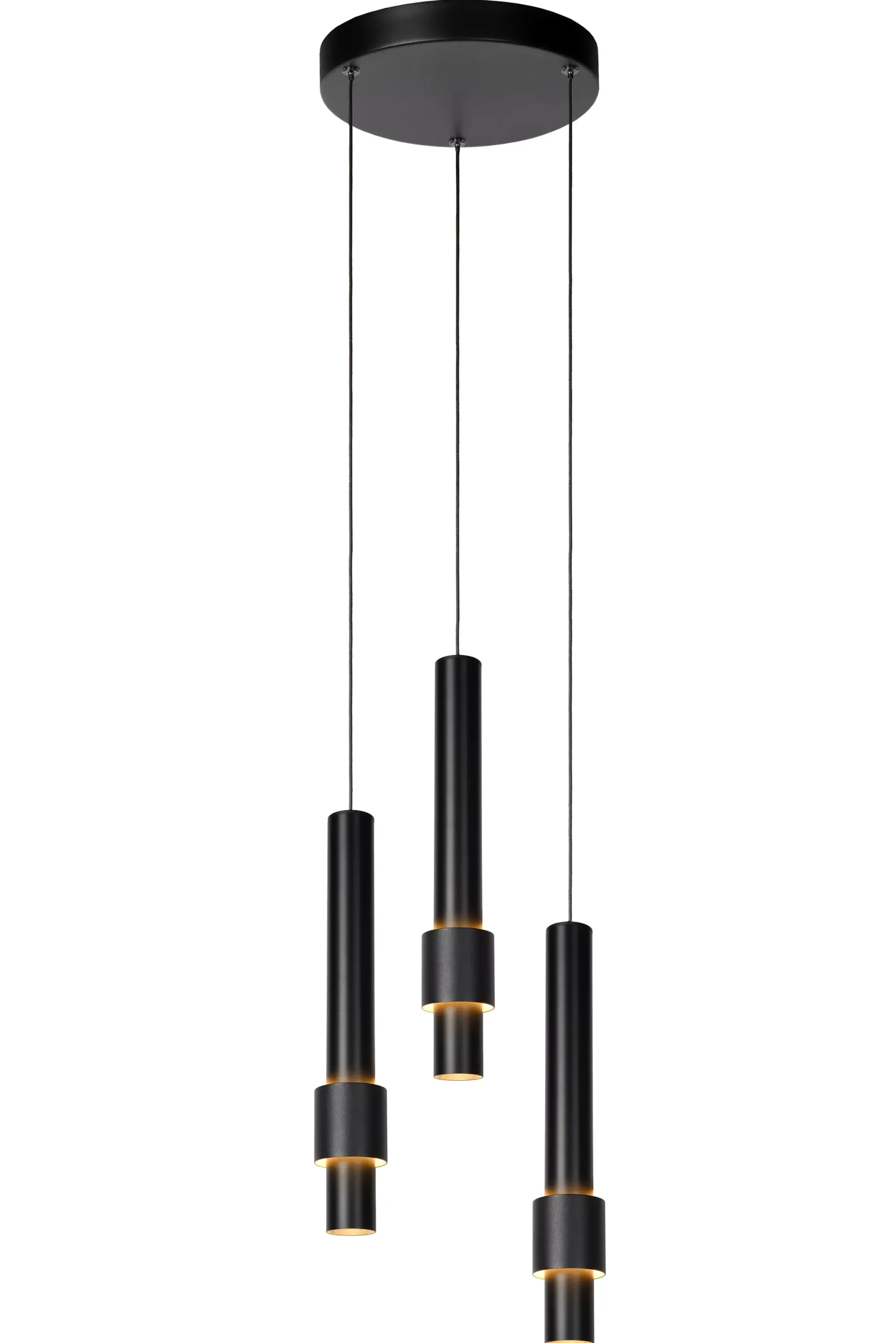 MARGARY - Hanglamp - Ø 28 cm - LED Dimb. - 3x4W 2700K - Zwart*Lucide Outlet