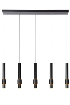 MARGARY - Hanglamp - LED Dimb. - 5x4,2W 2700K - Zwart*Lucide Shop