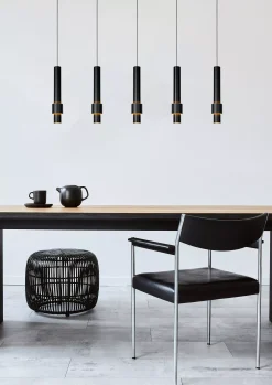 MARGARY - Hanglamp - LED Dimb. - 5x4,2W 2700K - Zwart*Lucide Shop