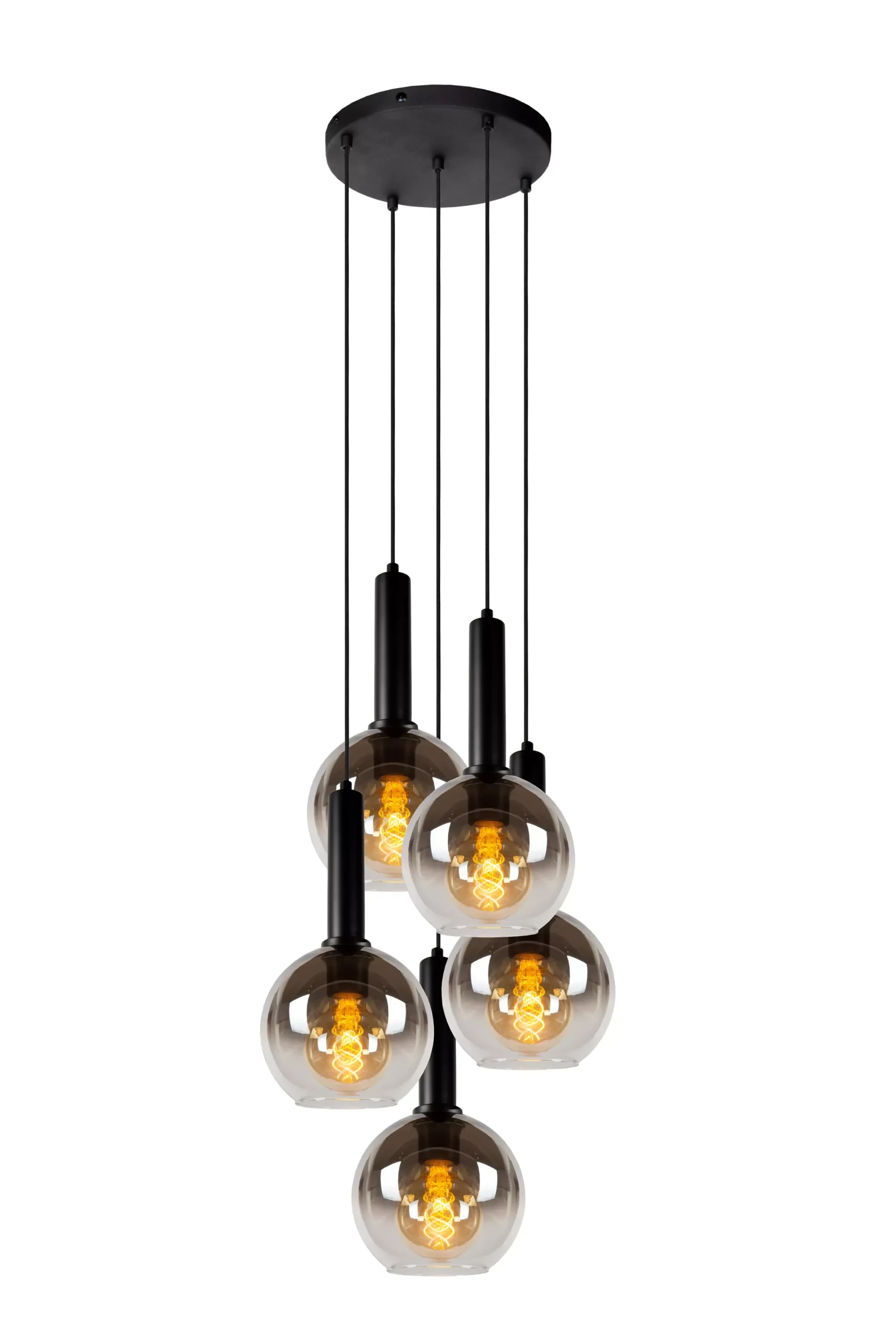 MARIUS - Hanglamp - Ø 55 cm - 5xE27 - Zwart*Lucide Store