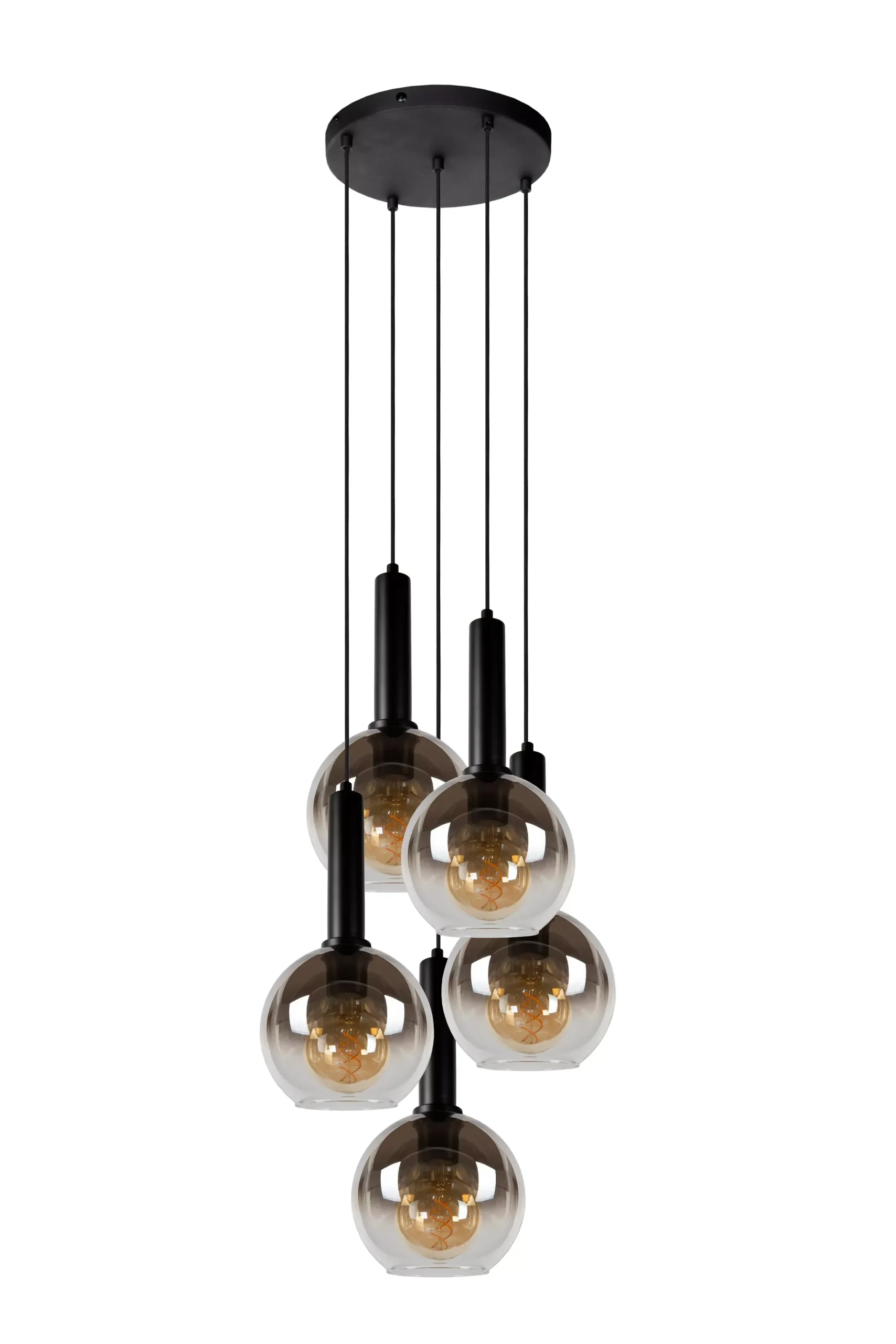 MARIUS - Hanglamp - Ø 55 cm - 5xE27 - Zwart*Lucide Store