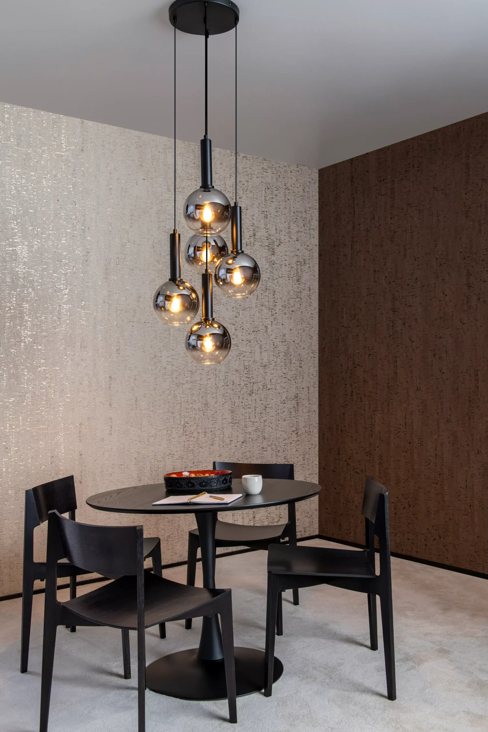 MARIUS - Hanglamp - Ø 55 cm - 5xE27 - Zwart*Lucide Store