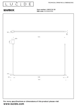 MARNIK - Hanglamp - Ø 2,5 cm - LED Dimb. - CCT - 1x22W 2700K/4000K - Zwart*Lucide Sale