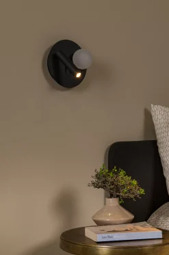MATIZ - Bedlamp / Wandlamp - Ø 16,5 cm - LED - 3000K - Met USB oplaadpunt - Zwart*Lucide Shop