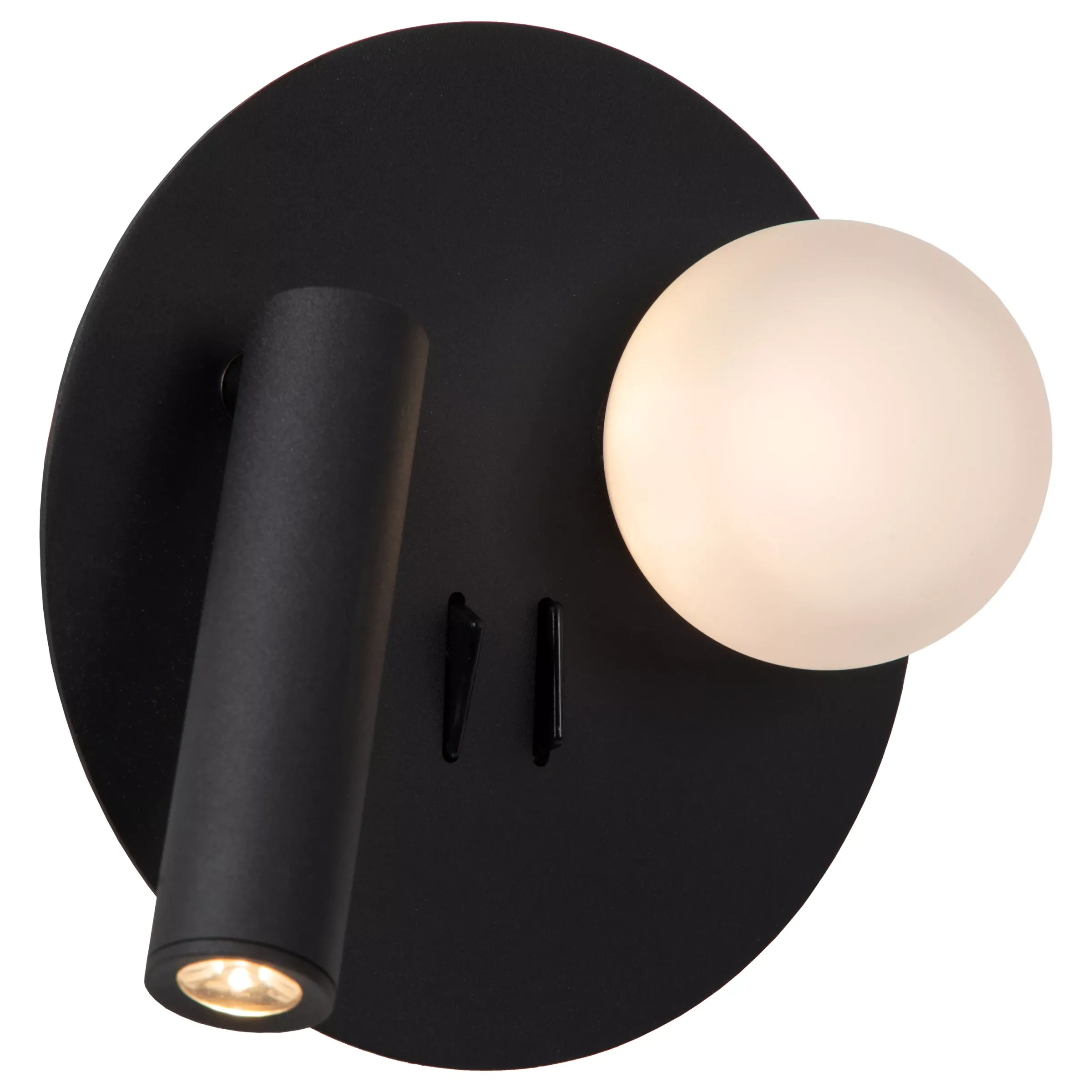MATIZ - Bedlamp / Wandlamp - Ø 16,5 cm - LED - 3000K - Met USB oplaadpunt - Zwart*Lucide Shop