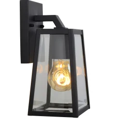 MATSLOT - Wandlamp Binnen/Buiten - 1xE27 - IP23 - Zwart*Lucide Store