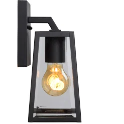 MATSLOT - Wandlamp Binnen/Buiten - 1xE27 - IP23 - Zwart*Lucide Store