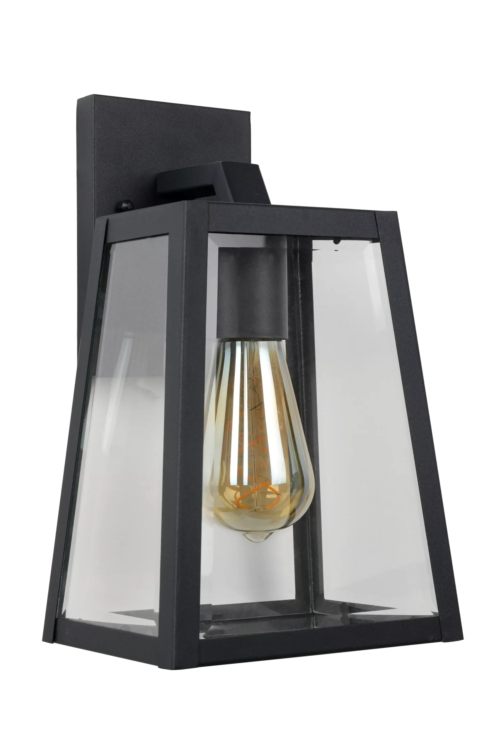 MATSLOT - Wandlamp Binnen/Buiten - 1xE27 - IP23 - Zwart*Lucide Best