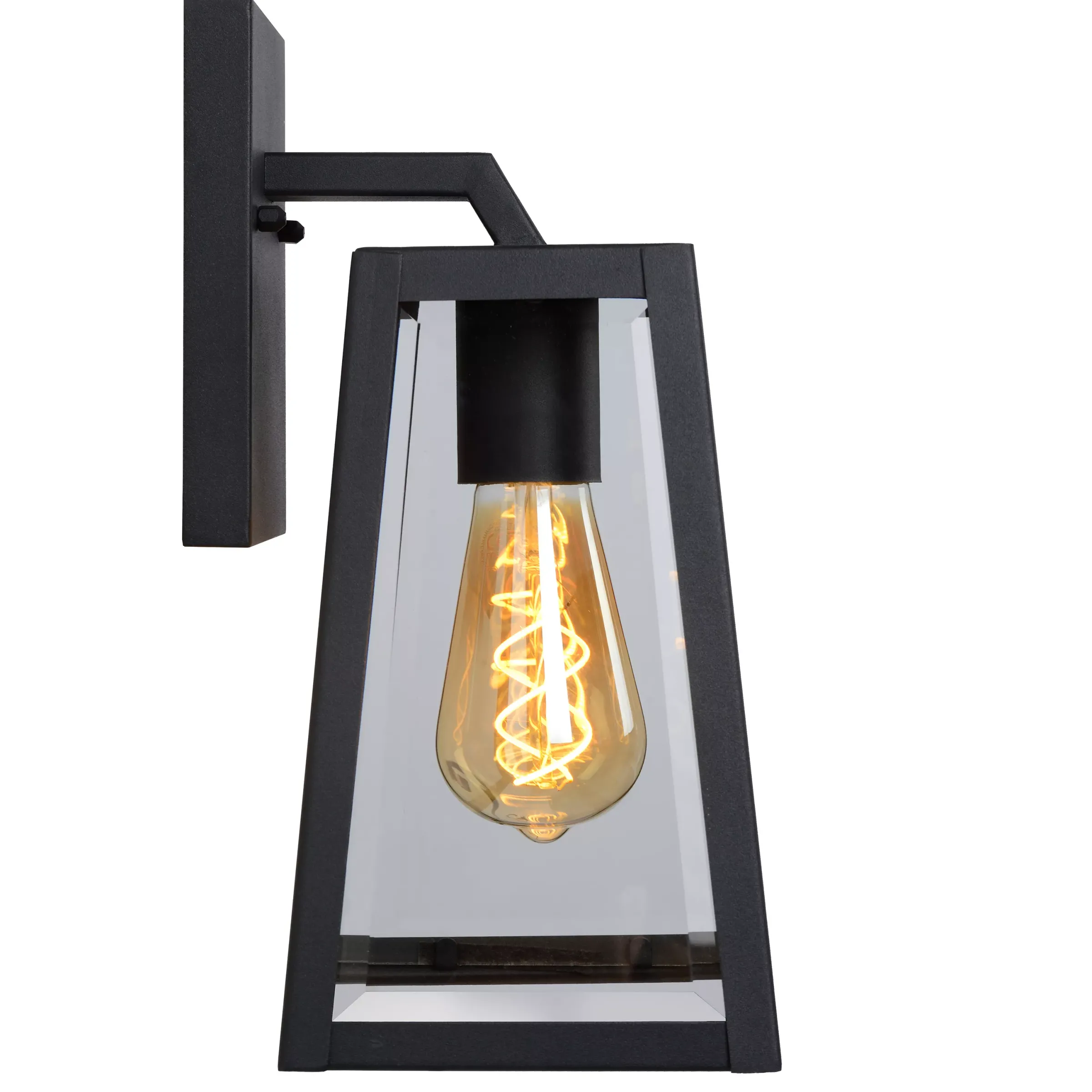 MATSLOT - Wandlamp Binnen/Buiten - 1xE27 - IP23 - Zwart*Lucide Best