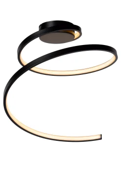MAXENCE - Plafonnière - Ø 46 cm - LED 3 StepDim - 1x24W 3000K - Zwart*Lucide Hot