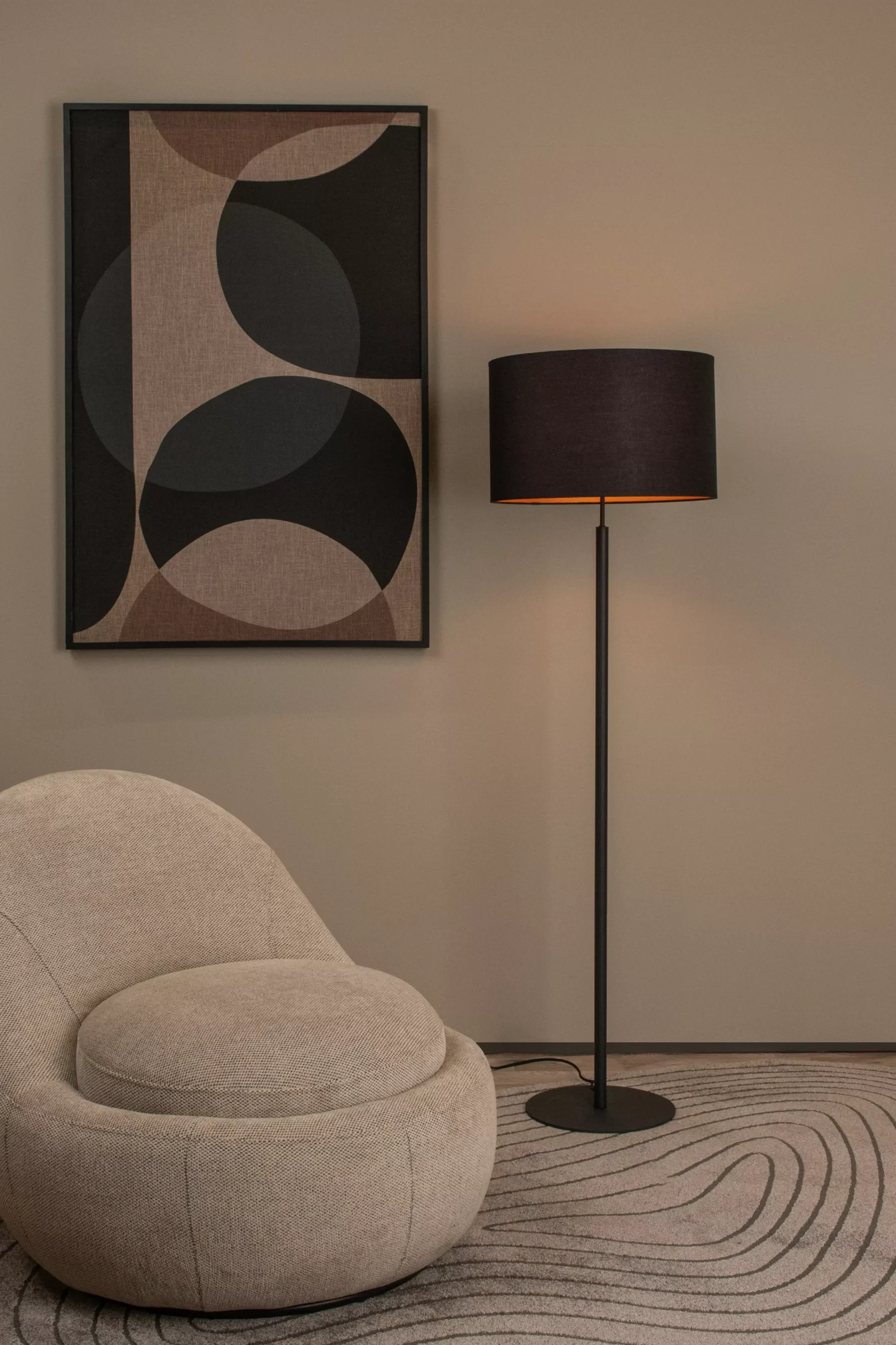 MAYA - Vloerlamp - Ø 45 cm - 1xE27 - Zwart*Lucide Best Sale