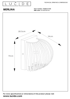 MERLINA - Wandlamp Kinderkamer - 1xE14 - Roze*Lucide Discount