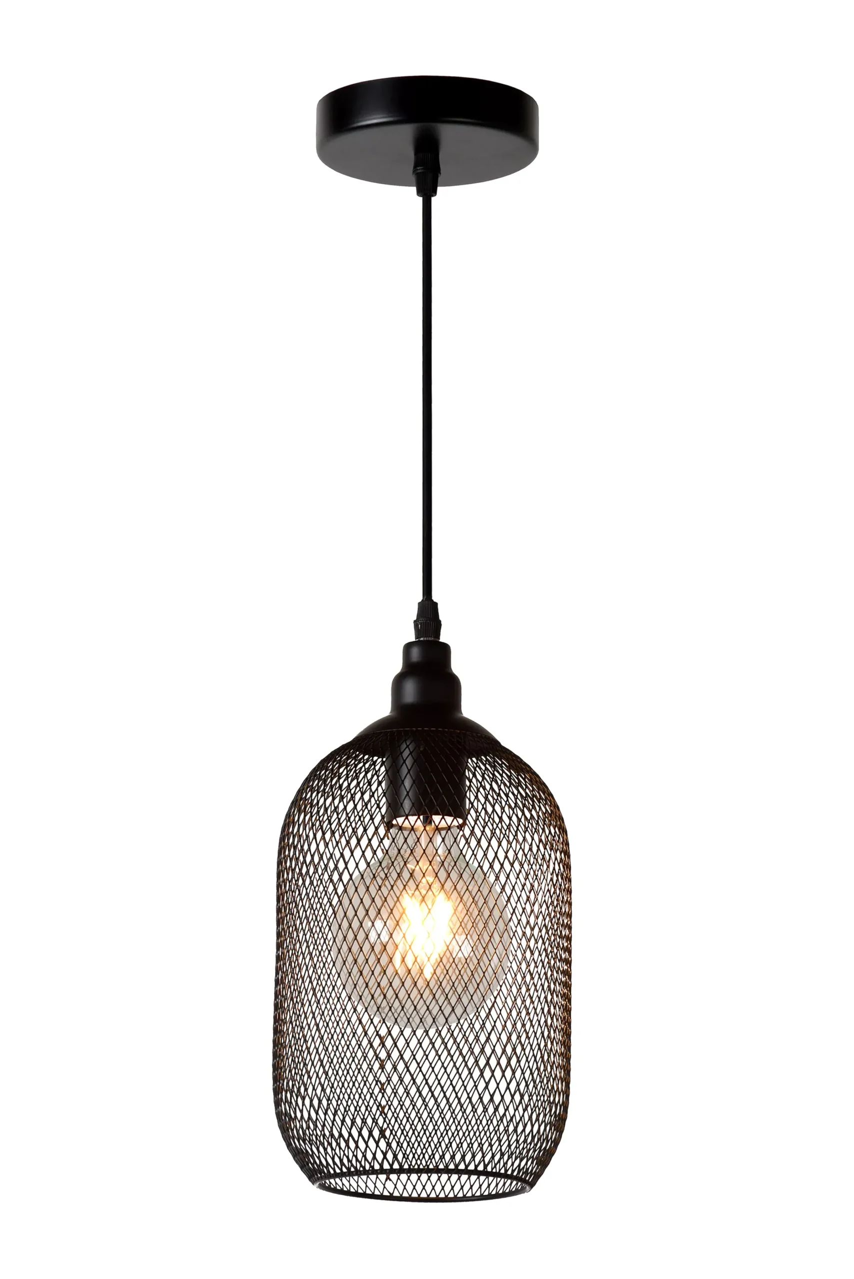MESH - Hanglamp - Ø 15 cm - 1xE27 - Zwart*Lucide Outlet