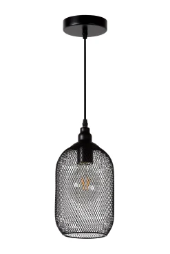 MESH - Hanglamp - Ø 15 cm - 1xE27 - Zwart*Lucide Outlet