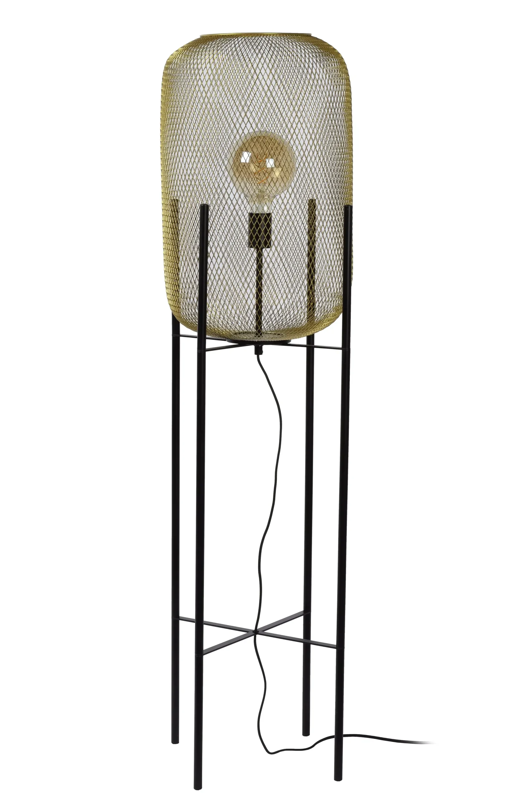MESH - Vloerlamp - Ø 35 cm - 1xE27 - Mat Goud / Messing*Lucide Best Sale