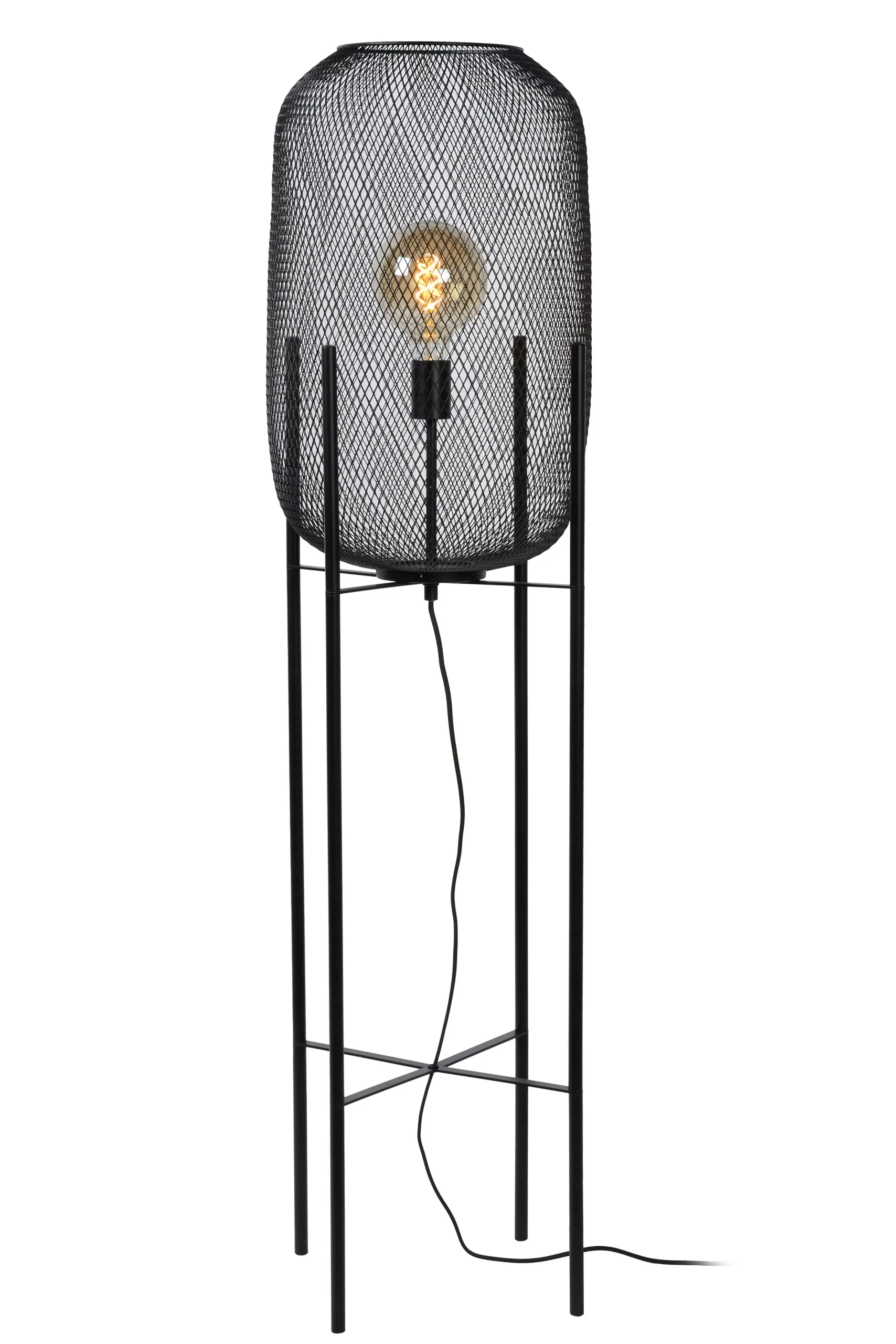 MESH - Vloerlamp - Ø 35 cm - 1xE27 - Zwart*Lucide Cheap