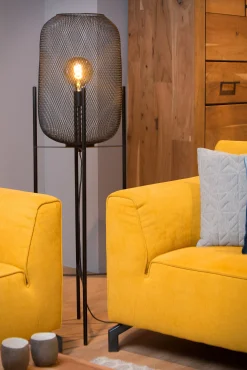 MESH - Vloerlamp - Ø 35 cm - 1xE27 - Zwart*Lucide Cheap