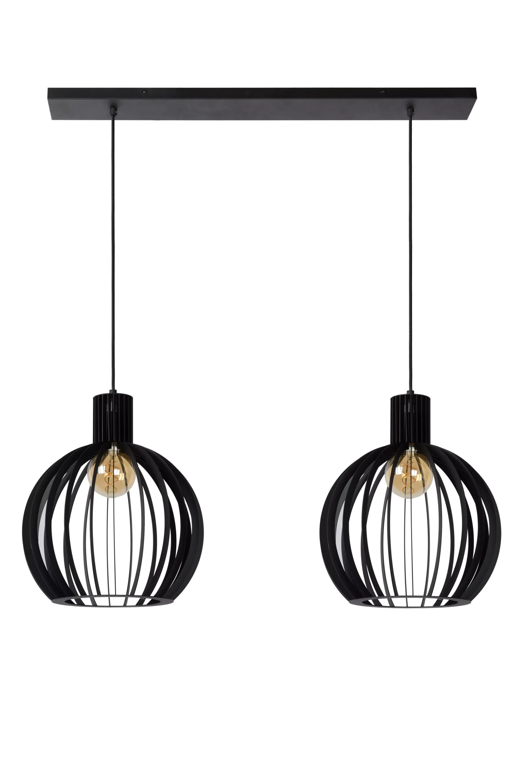 MIKAELA - Hanglamp - 2xE27 - Zwart*Lucide Outlet