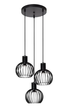 MIKAELA - Hanglamp - Ø 32 cm - 3xE14 - Zwart*Lucide Cheap