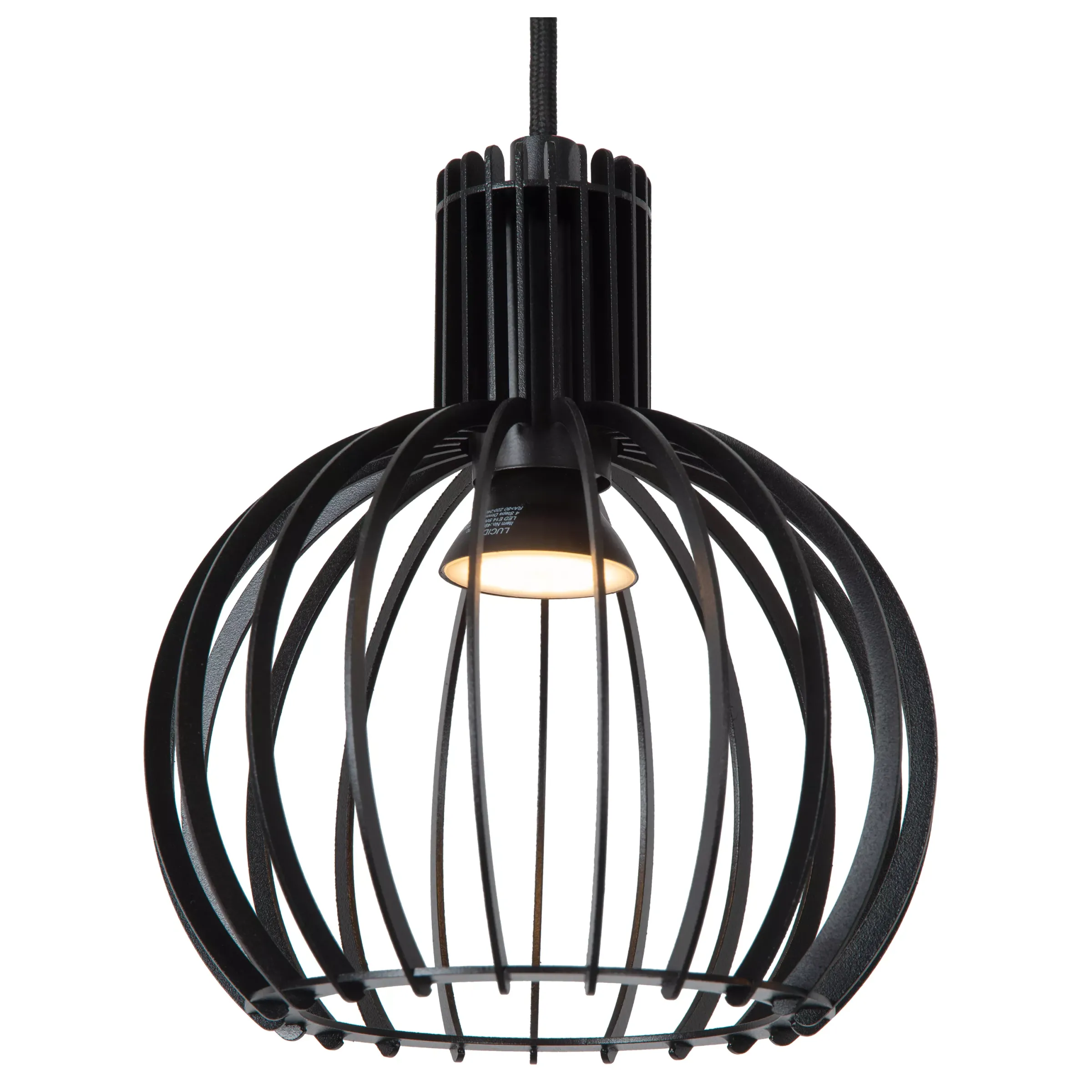 MIKAELA - Hanglamp - Ø 35 cm - 6xE14 - Zwart*Lucide Fashion