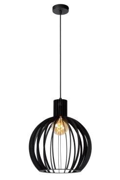 MIKAELA - Hanglamp - Ø 35 cm - 1xE27 - Zwart*Lucide New