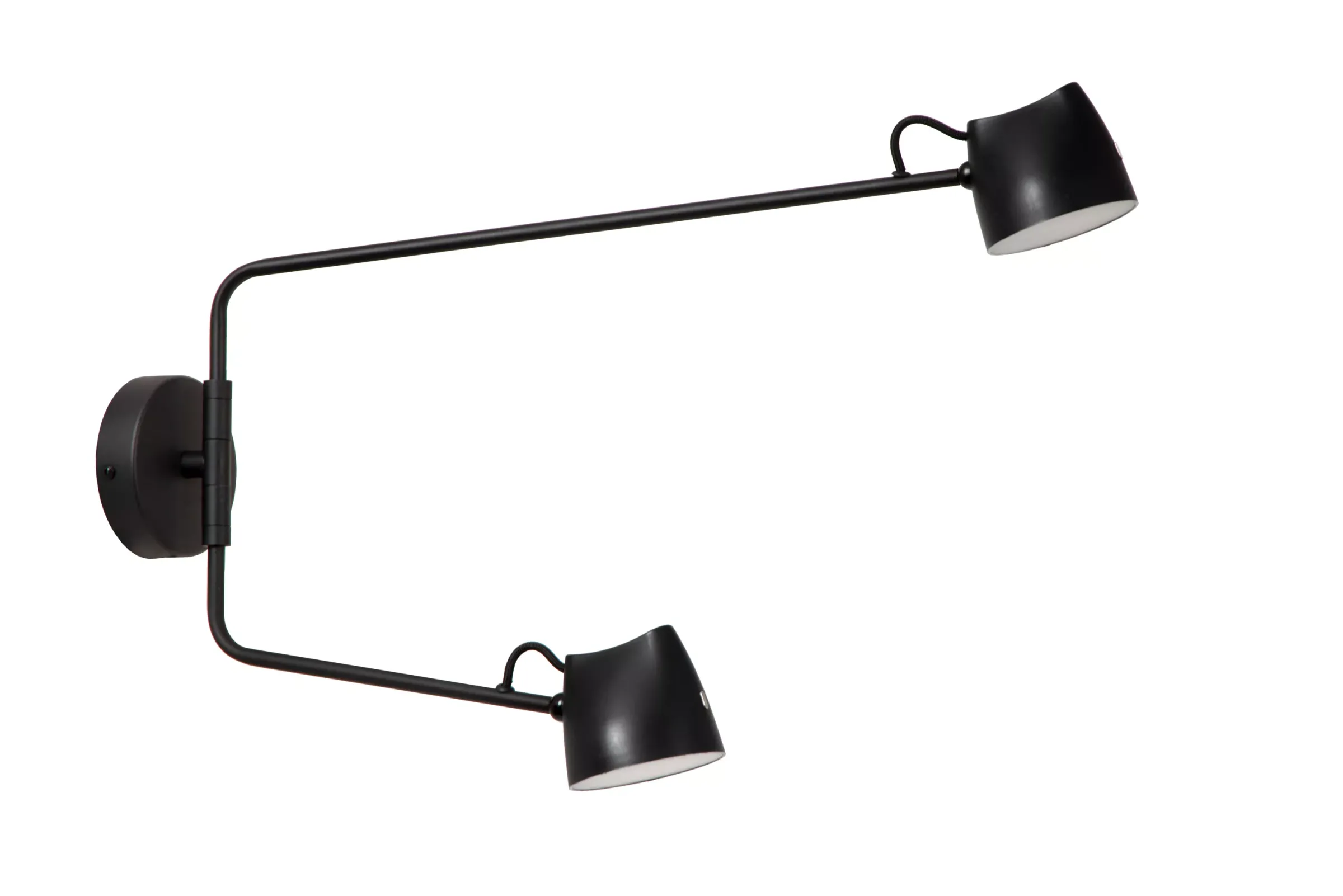 MILNE - Wandlamp - LED Dimb. - 2x8W 2700K - Zwart*Lucide New