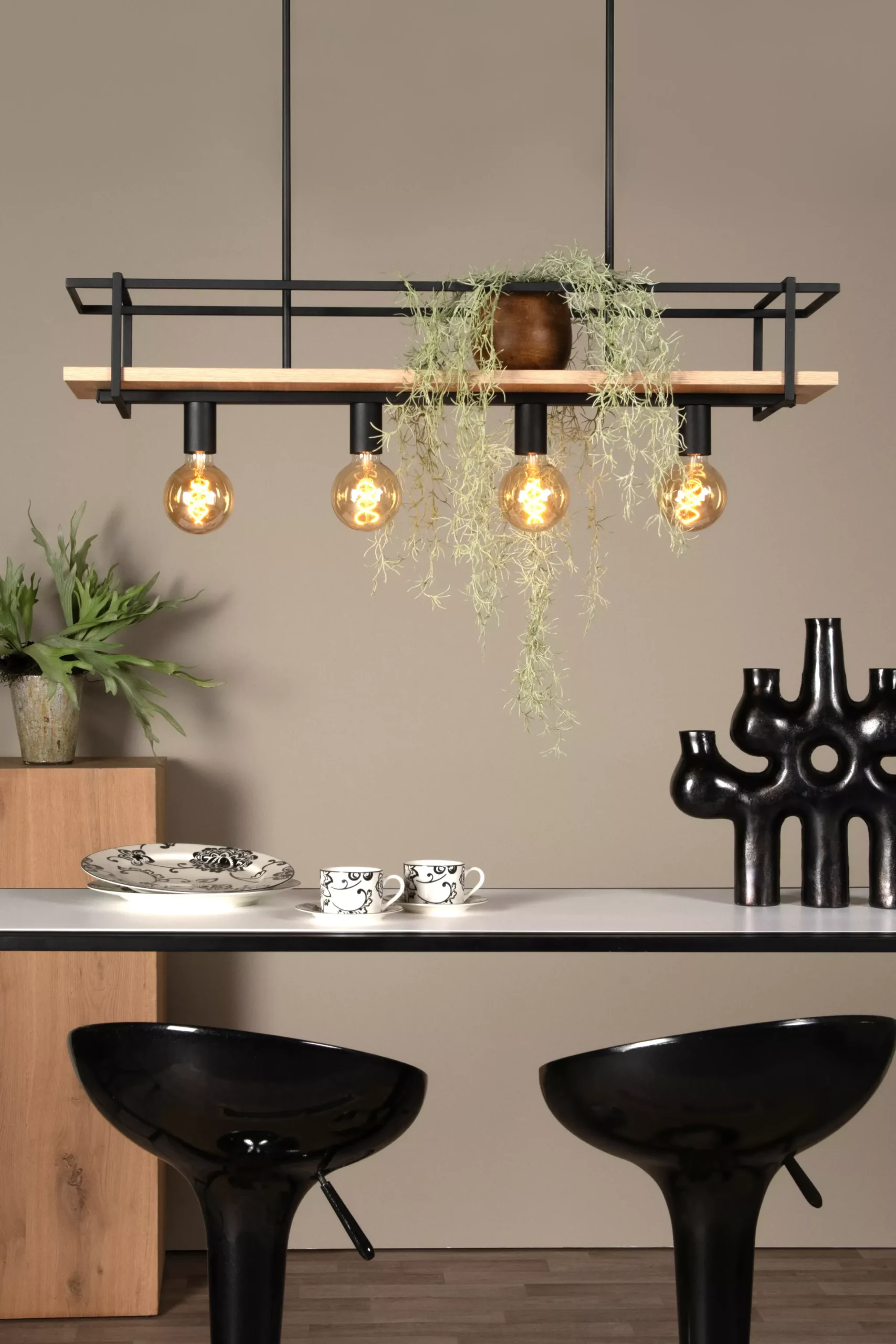 MILONGA - Hanglamp - 4xE27 - Zwart*Lucide Flash Sale