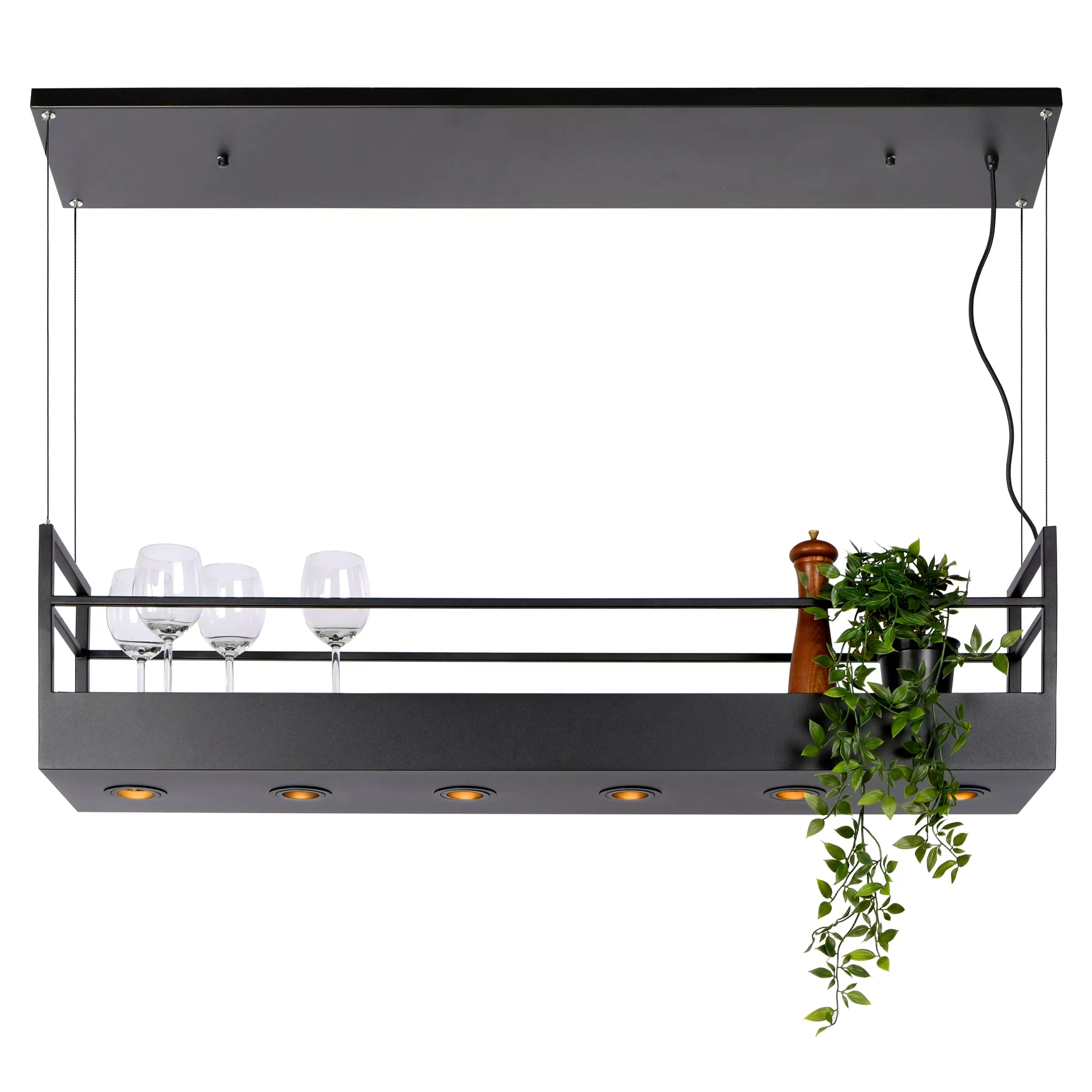 MIRAVELLE - Hanglamp - 6xGU10 - Zwart*Lucide Clearance