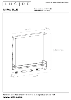 MIRAVELLE - Hanglamp - 6xGU10 - Zwart*Lucide Clearance