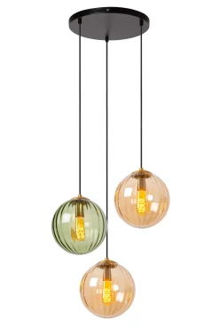 MONSARAZ - Hanglamp - Ø 35 cm - 3xE27 - Groen*Lucide Cheap