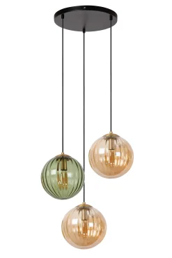 MONSARAZ - Hanglamp - Ø 35 cm - 3xE27 - Groen*Lucide Cheap