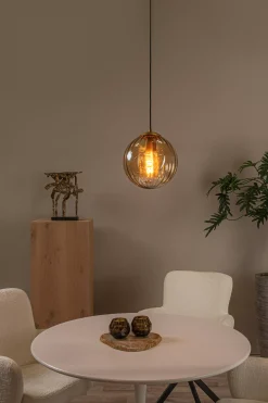 MONSARAZ - Hanglamp - Ø 25 cm - 1xE27 - Amber*Lucide Outlet