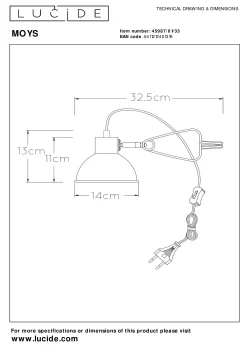 MOYS - Klemlamp - 1xE27 - Groen*Lucide Outlet