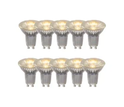 MR16 * 10 - Led lamp - Ø 5 cm - LED - GU10 - 10x5W 2700K - Transparant - Set van 10*Lucide Flash Sale