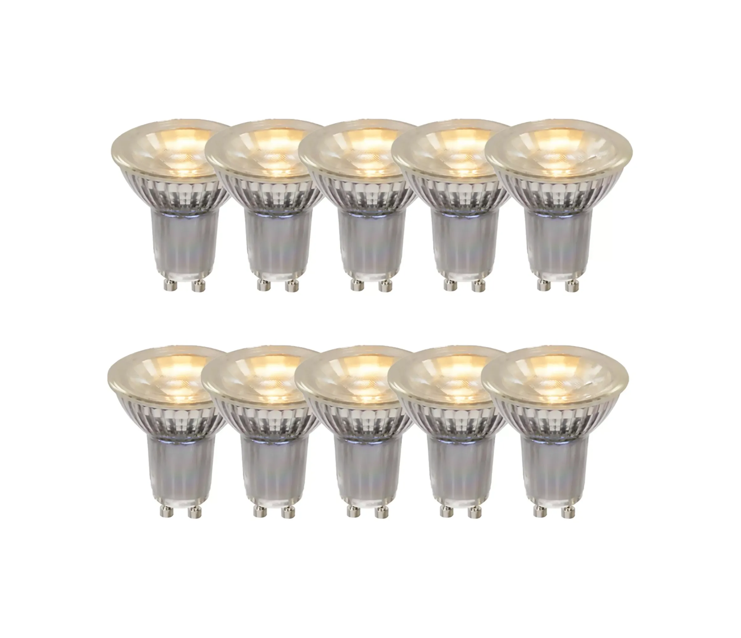 MR16 * 10 - Led lamp - Ø 5 cm - LED - GU10 - 10x5W 2700K - Transparant - Set van 10*Lucide Flash Sale