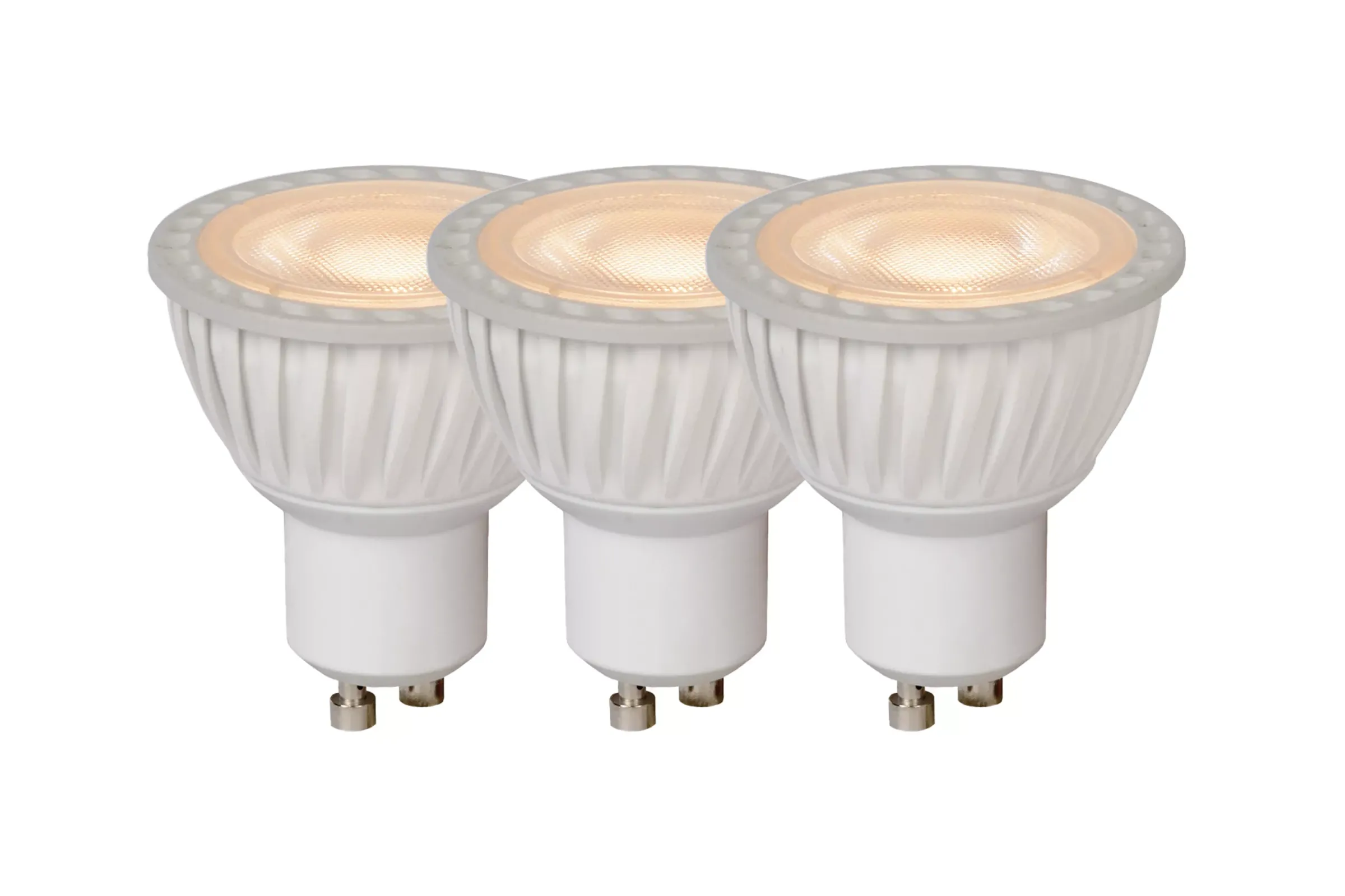 MR16 - Led lamp - Ø 5 cm - LED Dimb. - GU10 - 3x5W 3000K - Wit - Set van 3*Lucide Best