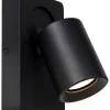 NIGEL - Bedlamp / Wandlamp - LED Dim to warm - GU10 - 1x5W 2200K/3000K - Met USB oplaadpunt - Zwart*Lucide Best