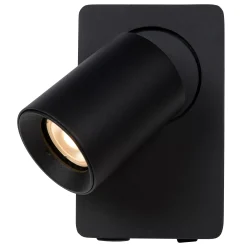 NIGEL - Bedlamp / Wandlamp - LED Dim to warm - GU10 - 1x5W 2200K/3000K - Met USB oplaadpunt - Zwart*Lucide Best
