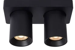 NIGEL - Plafondspot - LED Dim to warm - GU10 - 2x5W 2200K/3000K - Zwart*Lucide Best