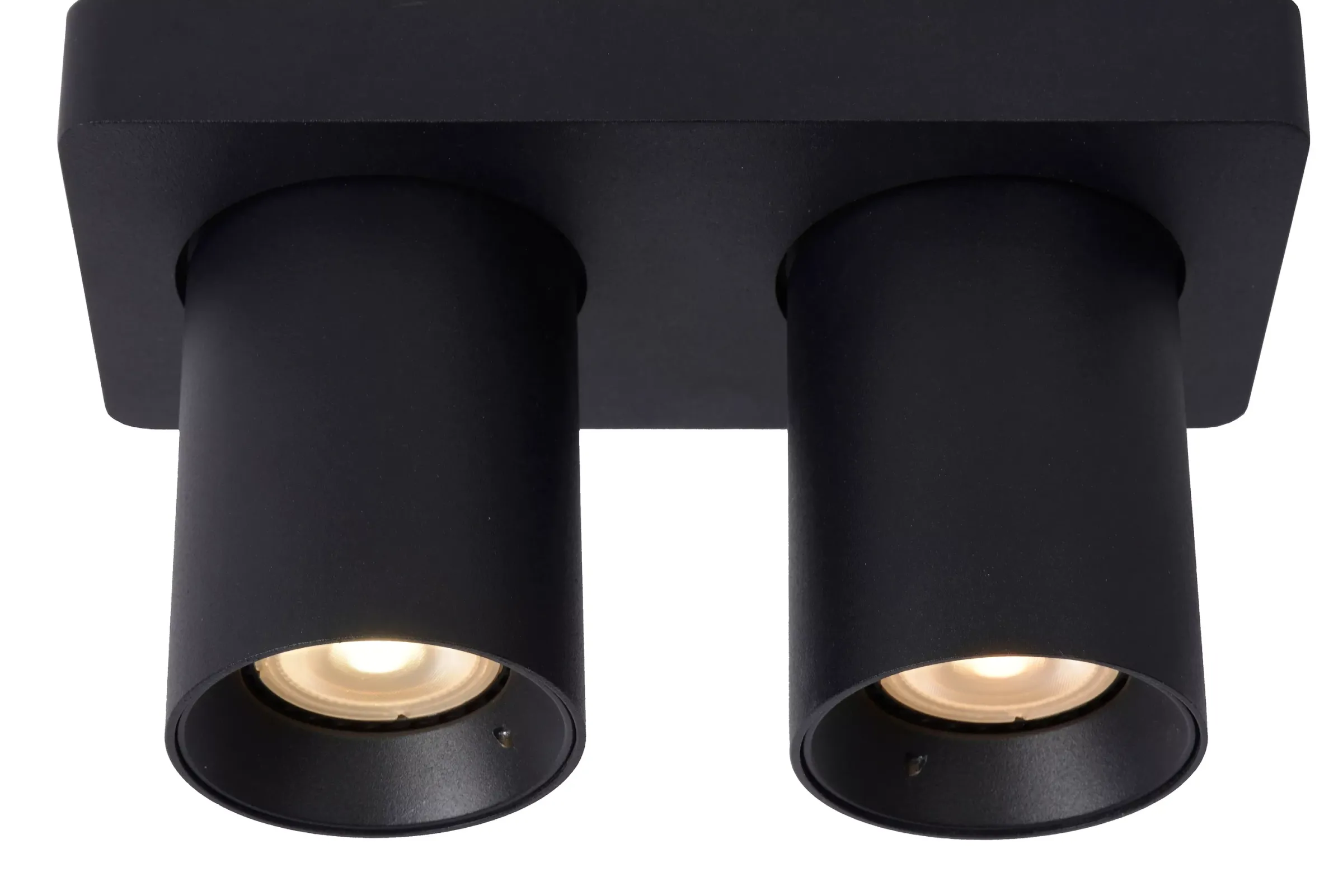 NIGEL - Plafondspot - LED Dim to warm - GU10 - 2x5W 2200K/3000K - Zwart*Lucide Best