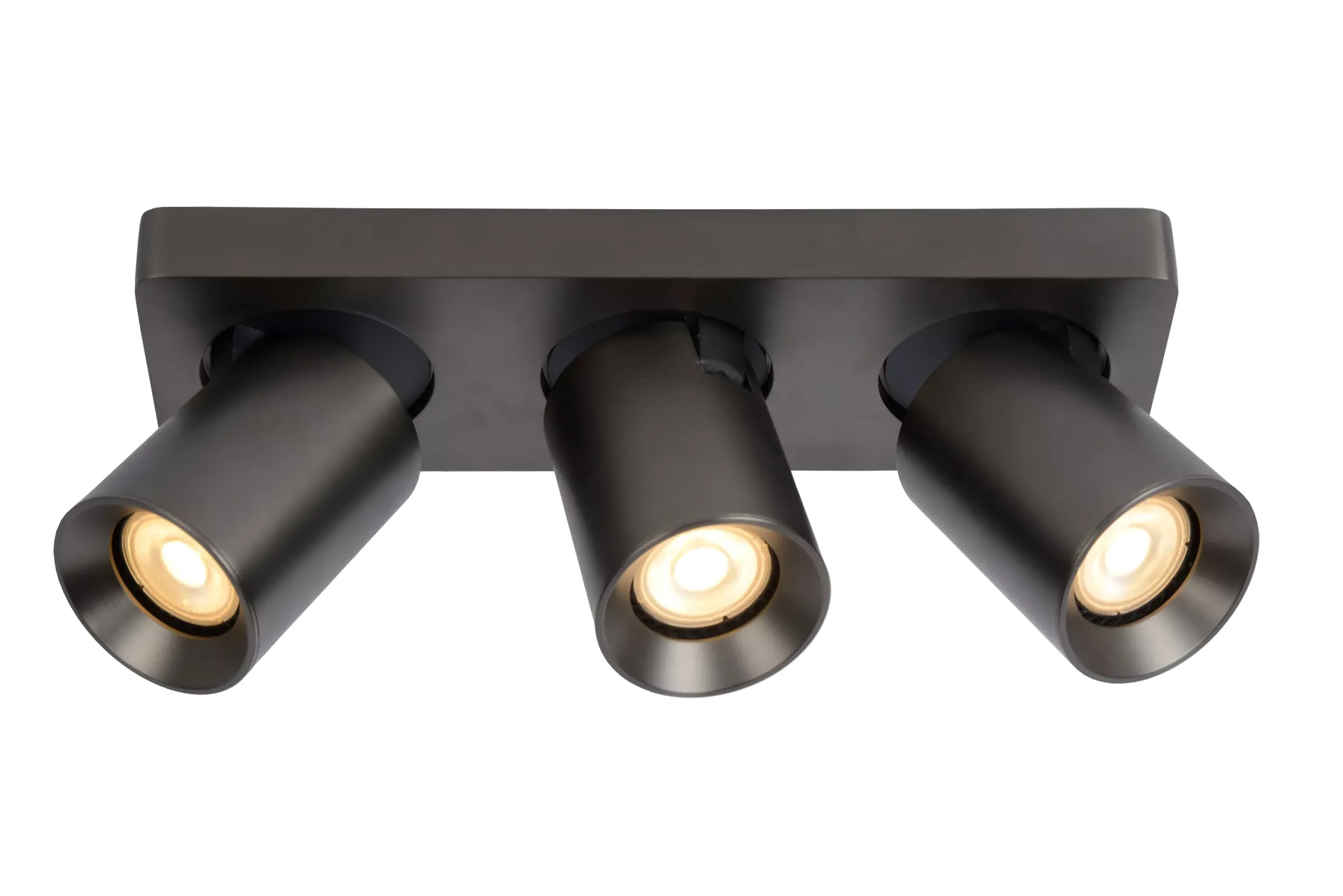 NIGEL - Plafondspot - LED Dim to warm - GU10 - 3x5W 2200K/3000K - Antraciet*Lucide Store