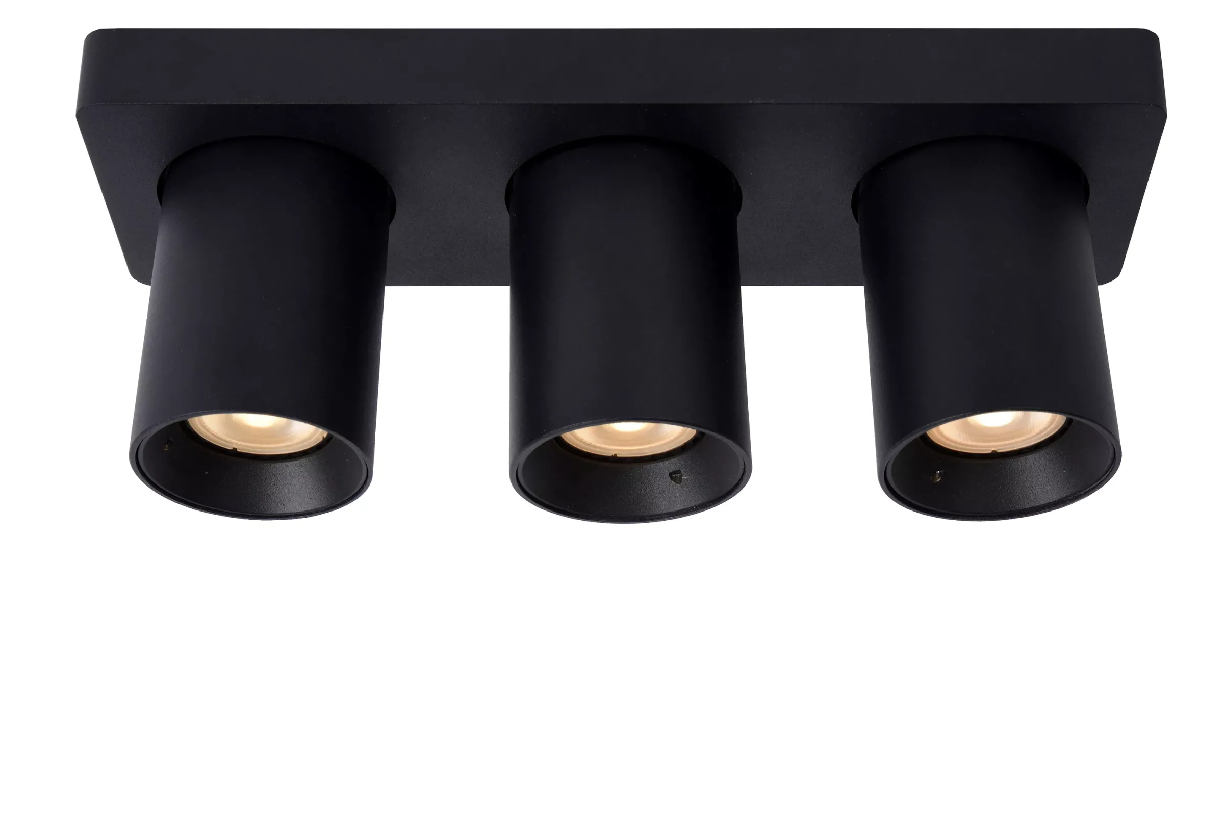 NIGEL - Plafondspot - LED Dim to warm - GU10 - 3x5W 2200K/3000K - Zwart*Lucide Sale